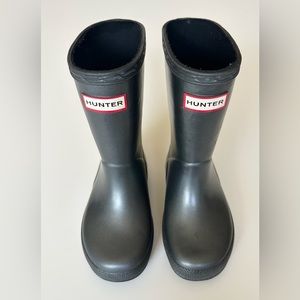 HUNTER‎ First Classic Nebula Kids Waterproof Rain Boot Shimmer Size 8 boy 9 girl